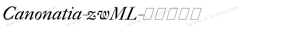Canonatia-zwML字体转换