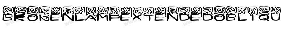 BrokenLampExtendedOblique-J1Px字体转换