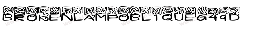 BrokenLampOblique-G49D字体转换