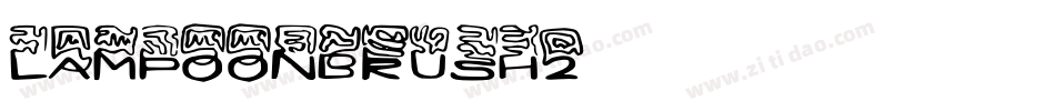 LampoonBrush2字体转换