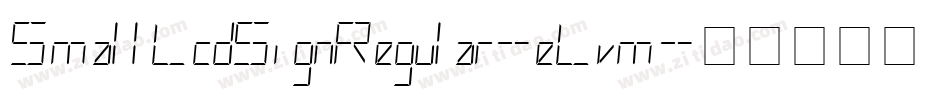SmallLcdSignRegular-eLvm字体转换