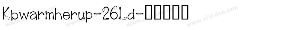 Kbwarmherup-26Ld字体转换