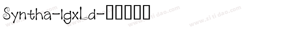 Syntha-lgxLd字体转换