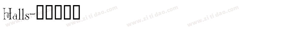 Halls字体转换