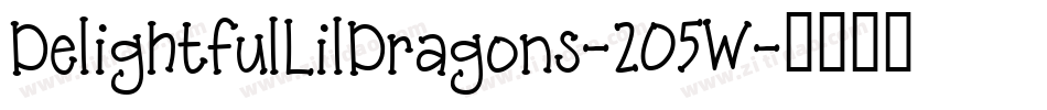 DelightfulLilDragons-2O5W字体转换