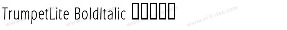 TrumpetLite-BoldItalic字体转换