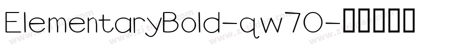 ElementaryBold-qw70字体转换
