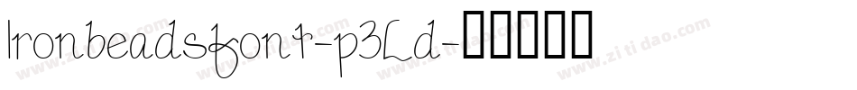 Ironbeadsfont-p3Ld字体转换