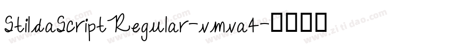 StildaScriptRegular-vmva4字体转换