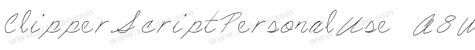 ClipperScriptPersonalUse-A8W7字体转换