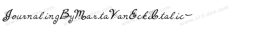 JournalingByMartaVanEckItalic-zqWG字体转换