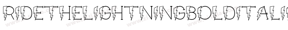 RideTheLightningBoldItalic-jEE3l字体转换