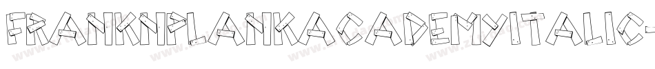FrankNPlankAcademyItalic-8J1g字体转换