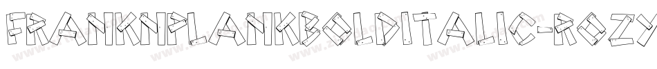 FrankNPlankBoldItalic-roZy字体转换