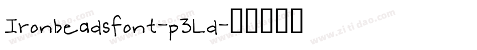 Ironbeadsfont-p3Ld字体转换