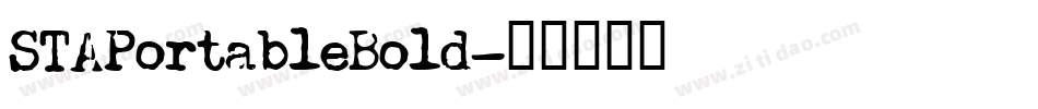 STAPortableBold字体转换