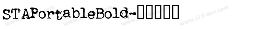 STAPortableBold字体转换