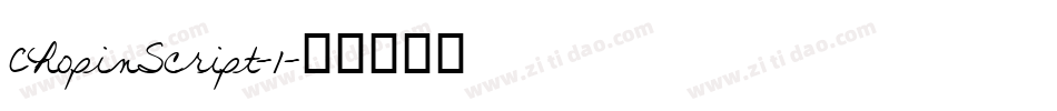 ChopinScript-1字体转换