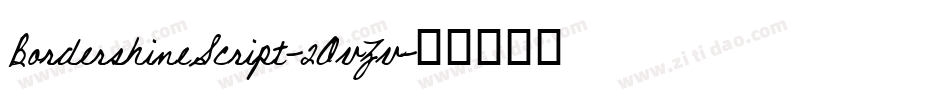 BordershineScript-2OvZv字体转换