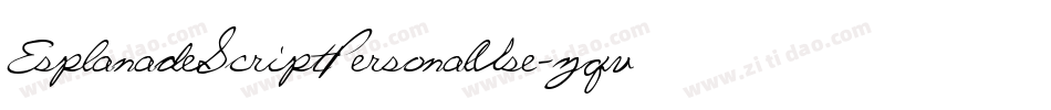 EsplanadeScriptPersonalUse-zqv3字体转换