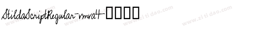 StildaScriptRegular-vmva4字体转换