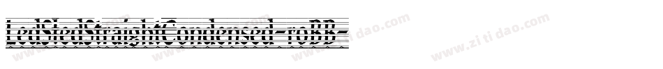 LedSledStraightCondensed-roBB字体转换