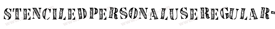 StenciledPersonalUseRegular-R2GA字体转换