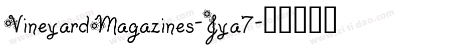 VineyardMagazines-Jya7字体转换