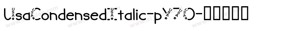 UsaCondensedItalic-pY7O字体转换