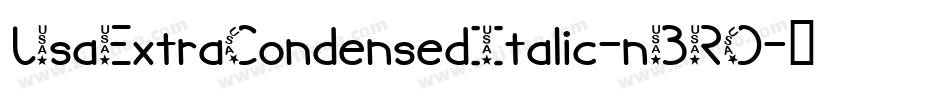 UsaExtraCondensedItalic-nBR0字体转换