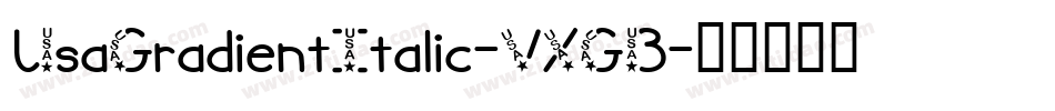 UsaGradientItalic-VXGB字体转换