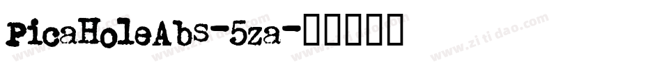 PicaHoleAbs-5za字体转换