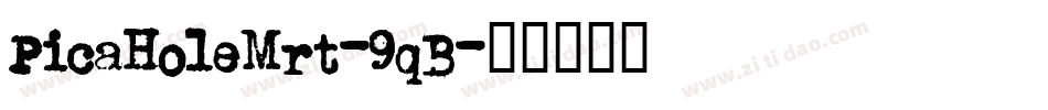 PicaHoleMrt-9qB字体转换