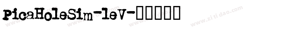 PicaHoleSim-leV字体转换