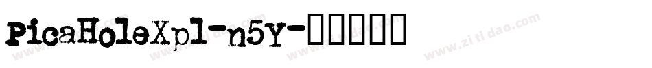 PicaHoleXpl-n5Y字体转换