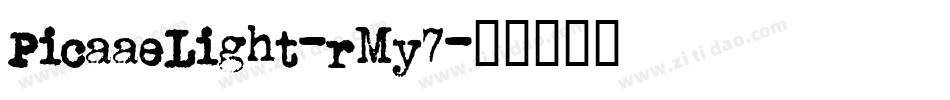 PicaaeLight-rMy7字体转换
