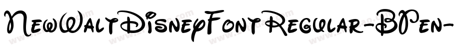 NewWaltDisneyFontRegular-BPen字体转换
