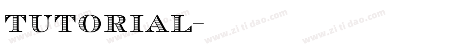 tutorial字体转换
