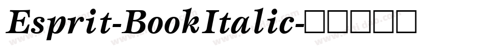 Esprit-BookItalic字体转换