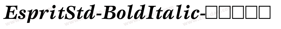 EspritStd-BoldItalic字体转换