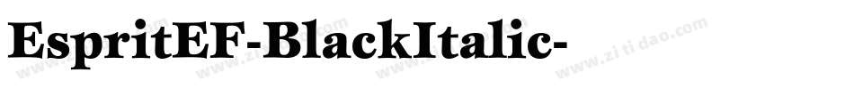 EspritEF-BlackItalic字体转换