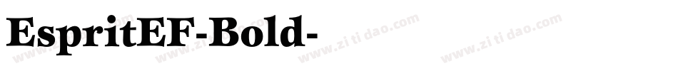 EspritEF-Bold字体转换