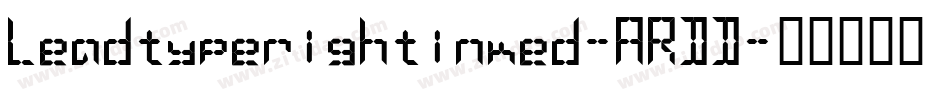 Leadtyperightinked-ARDD字体转换