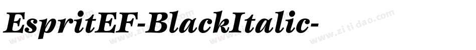EspritEF-BlackItalic字体转换