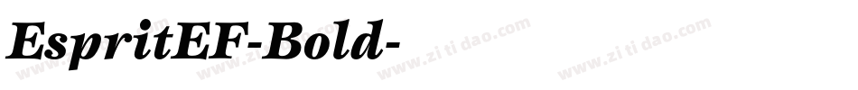 EspritEF-Bold字体转换