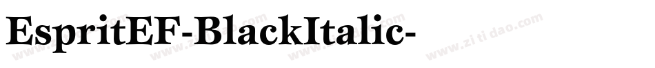 EspritEF-BlackItalic字体转换
