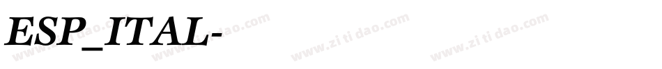 ESP_ITAL字体转换