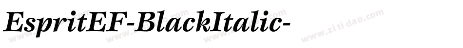 EspritEF-BlackItalic字体转换