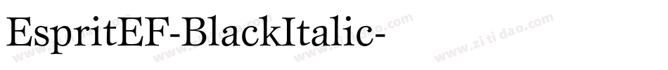 EspritEF-BlackItalic字体转换