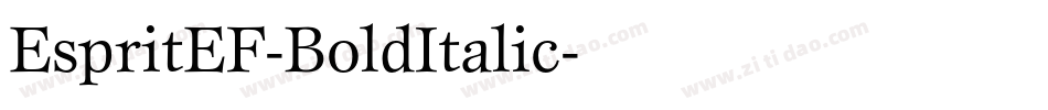 EspritEF-BoldItalic字体转换